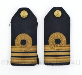 Koninklijke Marine Vintage Officiers epauletten PAAR - Luitenant ter zee 1e klasse - 13 x 6 cm - origineel