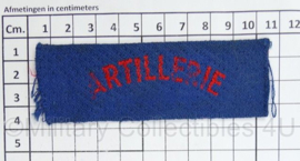 Enkele Straatnaam MVO Artillerie ongevouwen- 10 x 3,5 cm - origineel