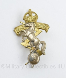 WW2 Canadian cap badge - RCREME Corps of Royal Canadian Electrical and mechanical engin - Kings Crown - 5 x 3,5  cm - origineel