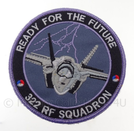 KLu Koninklijke Luchtmacht 322 RF Squadron "ready for the future" -  met klittenband - diameter 9 cm