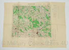 WW2 British War Office map 1943 Central Europe Magdeburg - 88,5 x 64,5 cm - origineel