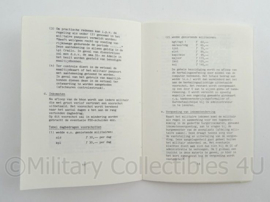 KL Landmacht Instructieboekje Korps Mobiele Colonnes Legerplaats Crailo - 1987 - afmeting 10,5 x 15 cm - origineel