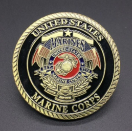 USMC US Marine Corps Semper Fidelis - Release The Dogs of War - diameter 4 cm - origineel