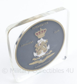 Defensie Wandbord Interservice Officiers club 's-Gravenhage - 13 x 13 x 1,5 cm - origineel