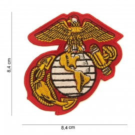 USMC US Marine Corps patch  - stof - 8,4 x 8,4 cm.
