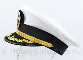 US Navy USN Officer visor cap replica Summer cap WHITE - maat 57 tm. 60