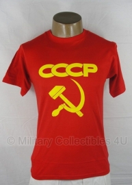 T shirt CCCP USSR - rood/ geel