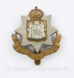 WW2 British cap badge  East Surrey Regiment Kings Crown - 5 x 4 cm - origineel