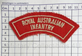 Australische leger Royal Australian Infantry shoulder titles PAAR - 11 x 5 cm - origineel