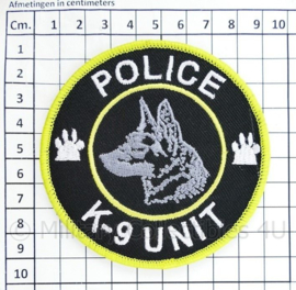 Police K9 K-9 Unit embleem - met klittenband - diameter 9 cm