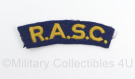 Britse leger RASC Royal Army Service Corps shoulder title - 8 x 2,5 cm - origineel