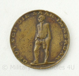 Duitse Coin Medaille Volksabstimmung Saargebiet 1935 Bronze - diameter 3½ cm - origineel