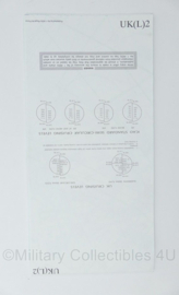 Royal Canadian Air Force Flight Information En Route Low Altitude British Isles UK(L)2 - 26,5 x 12,5 cm - origineel