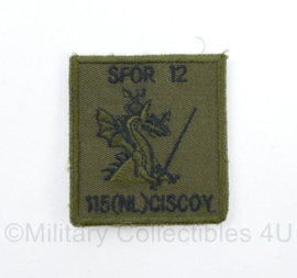 Defensie SFOR 12 115(NL)CISCoy borstembleem - met klittenband - 5 x 5 cm - origineel