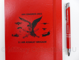 LUMBL 11 Luchtmobiele Brigade 11 Air Assault Brigade Air Congress 2022 notitieblok met pen - 14,5 x 1,5 x 21,5 cm - nieuw - origineel