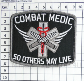 Combat Medic So Others May Live embleem - met klittenband - 9 x 8 cm