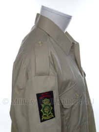 Korps Mariniers Kazerne Tenue dun overhemd met embleem khaki - korte mouw - maat 38 - origineel