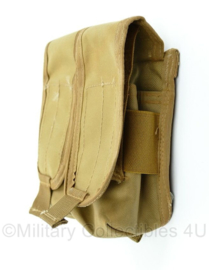 KL Nederlandse leger en Korps Mariniers MOLLE double Diemaco magazijntas - Profile Equipment - Coyote - 17 x 17 x 4 cm - origineel