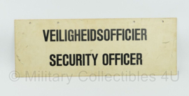Defensie Veiligheidsofficier - Security Officer - bord - kunststof - 56x20cm - gebruikt