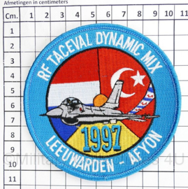 KLU Luchtmacht embleem met klittenband - Leeuwarden Afyon 1997 RF Taceval Dynamic Mix - diameter 10 cm - origineel