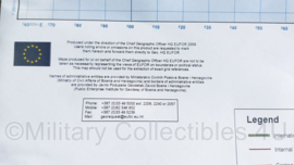 Grote militaire Topografische kaart Bosnia and Herzegovina Cantons and Opstinas - 91 x 67 cm -origineel