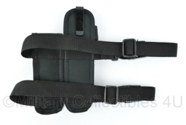 Britse Politie Zwarte Leg Pouch met 2 vakken en double strap - merk Sitos Equipment - origineel