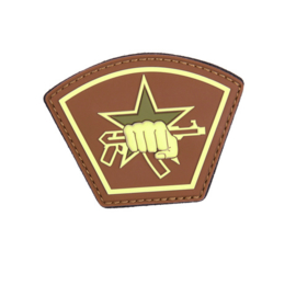 Embleem 3D PVC met klittenband - Russian Star & PPSH rood/bruin