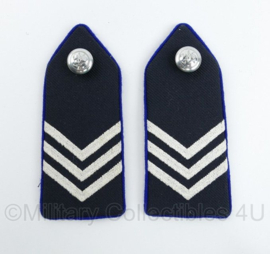 Belgische Gemeentepolitie epauletten Agent Hoofdbrigadier Service Dress PAAR - 13 x 6 cm - origineel