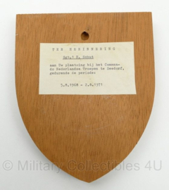 Wandbord Nederlandse troepen in Duitsland - 15 x 1 x 18 cm - origineel
