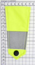 Britse Politie epauletten PAAR geel met reflectie - 15,5 x 7 cm - origineel