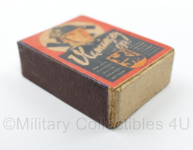 WO2 Duits luciferdoosje van echt hout - Waffen SS Vlamingen OP Legioen Vlaanderen - 6 x 4 cm - replica