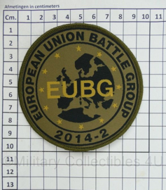KL Nederlandse leger EUBG European Union Battle Group 2014-2 embleem - diameter 9,5 cm - origineel