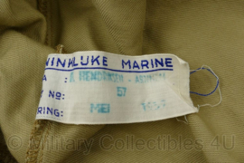 Koninklijke Marine platte pet 1957 met extra tropen khaki overtrek - maat M/57 cm - origineel