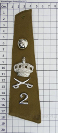 Belgische leger epauletten PAAR - 18,5 x 4,5 cm - origineel