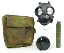 KL Nederlands gasmasker C3 met geseald filter, woodland tas en HOP - vorig model - maat Small - origineel