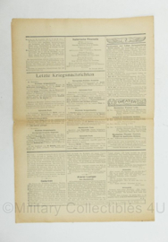 Duitse krant Liller Kriegszeitung 1 Kriegsjahr nr. 38 Lille 20 november 1917 bezet Frans gebied - 47 x 32 cm - origineel