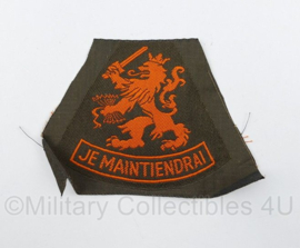 Defensie mouwleeuw Je Maintiendrai   - 11 x 7,5 cm - origineel