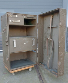 US Army Transportable Field Office box met lades - 48 x 48 x 81 cm - origineel