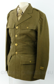 WO2 US Army Corporal Class A jacket 1942 - naam soldaat Thomas F Sheehan - maat 33R = NL maat 43 regular - origineel