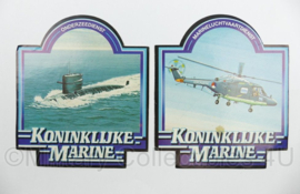 KM Koninklijke Marine sticker set van 8 stickers - 11 x 10 cm - origineel