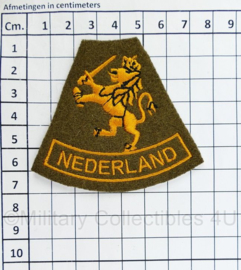 WO2 Nederlandse leger Prinses Irene Brigade Nederland embleem Mouwleeuw - 7,5 x 6,5 cm