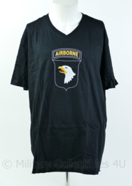 T shirt zwart - met opdruk US 101st Airborne Division - maat XXL