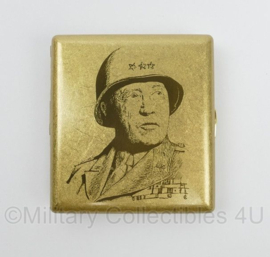 Sigarettendoosje George S. Patton. - 8,5 x 9 x 1,8 cm.