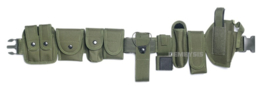 Tactical belt Green -  10 DELIG  - inclusief tassen en holster