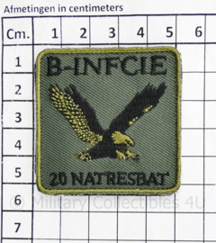 KL Nederlandse leger B INFCIE 20 NATRESBAT 20 Natresbataljon borstembleem - met klittenband - 5 x 5 cm - origineel