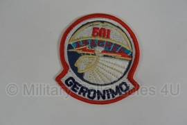 WWII US 501th PIR Parachute Infantry Regiment patch "Geronimo"