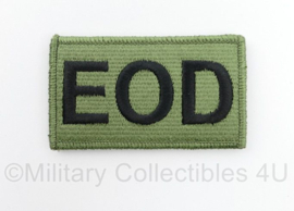 EOD Explosieven Opruimingsdienst Defensie embleem GREEN - met klittenband - 8,5 x 5 cm