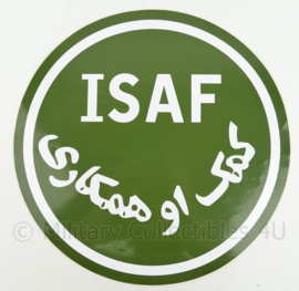 Defensie ISAF voertuig sticker - ongebruikt - diameter 45 cm - origineel