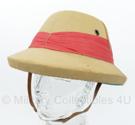 Indische Politie Pith helmet New Delhi - maat 7 5/8 - gedragen  -  origineel