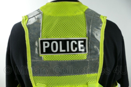 British Police fluorgeel kogelwerend vest hoes zonder ballistische inhoud - met tassen - maat Large - origineel